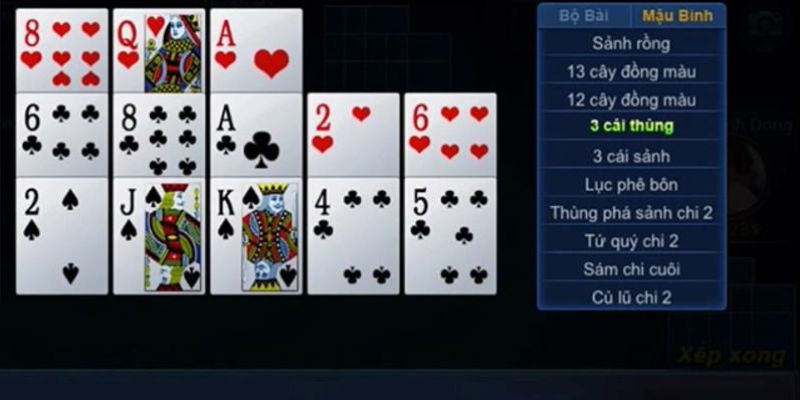 Các bộ bài mậu binh Bong88 giúp bạn gia tăng tiền thưởng nhanh chóng